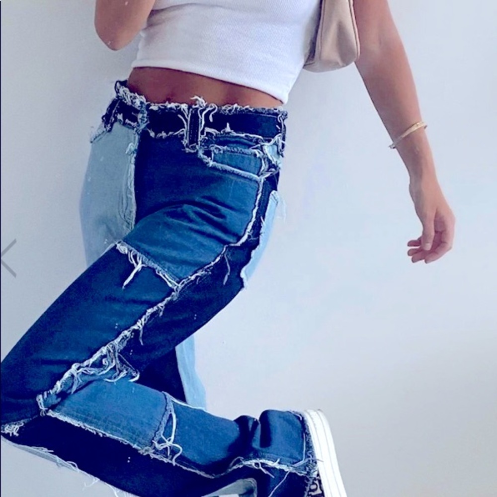 NWT Tikabella Space Oddity Patchwork denim
